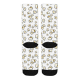 Popcorn Pattern Print Design 04 Crew Socks