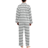 Engine Piston Pattern Print Design 03 Men's Long Pajama Set