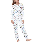 Surfboard Pattern Print Design 01 Kids' Boys' Girls' All Over Print Pajama Set