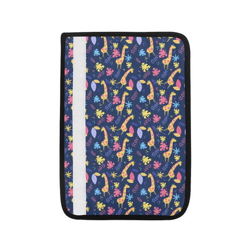 Giraffe Pattern Print Design 04 Car Seat Belt Cover