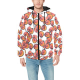 Sun Glasses Pattern Print Design 01 Men's Padded Hooded Jacket(ModelH42)