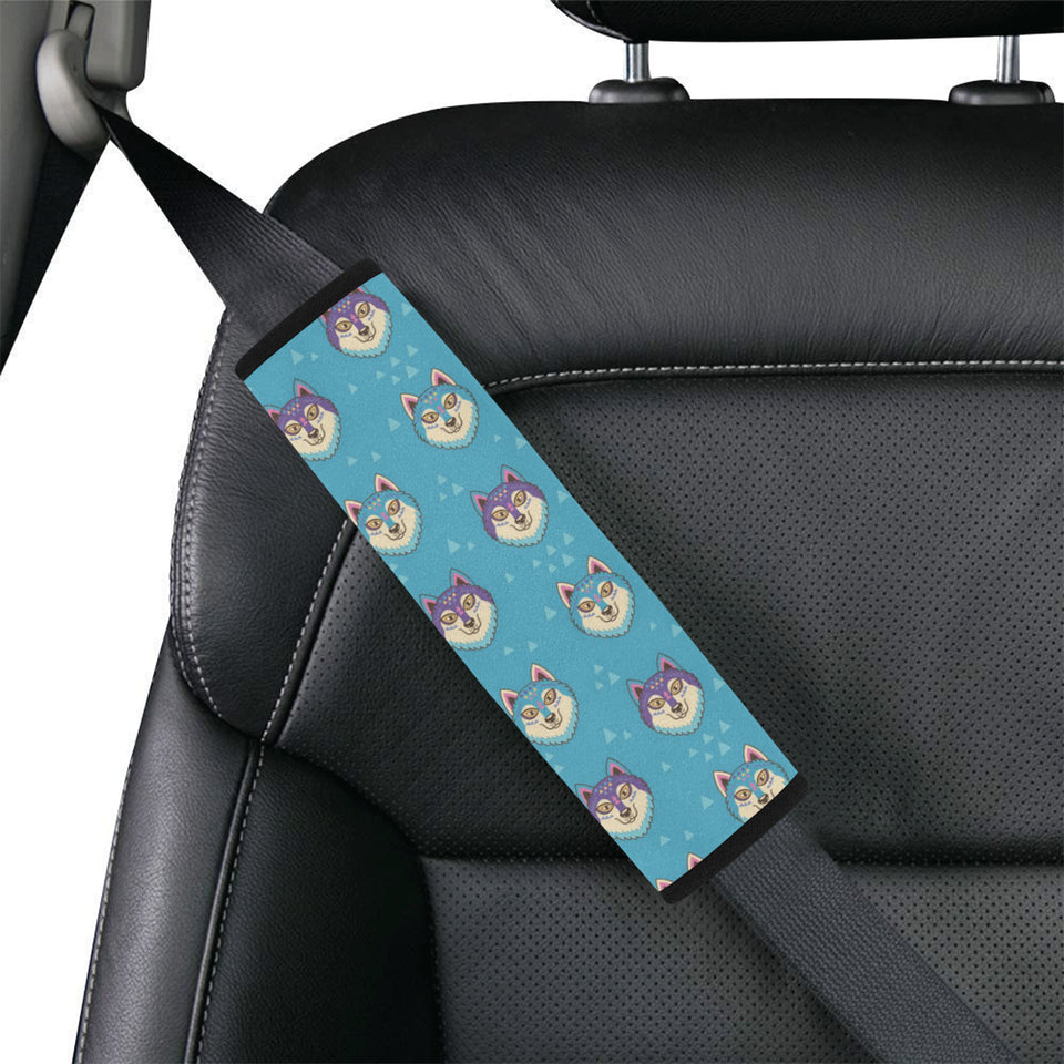 Siberian Husky Head Pattern Car Seat Belt Cover