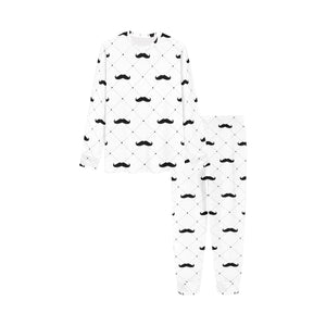 Mustache Beard Pattern Print Design 04 Kids' Boys' Girls' All Over Print Pajama Set