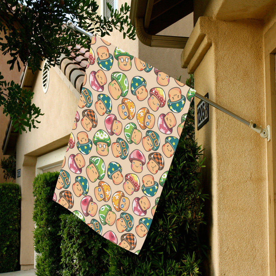 Mushroom Pattern House Flag Garden Flag