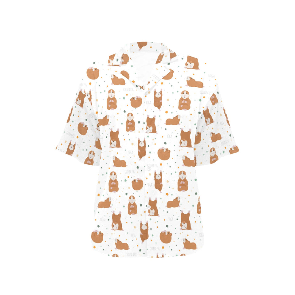 Guinea Pig Pattern Print Design 01 Women's All Over Print Hawaiian Shirt