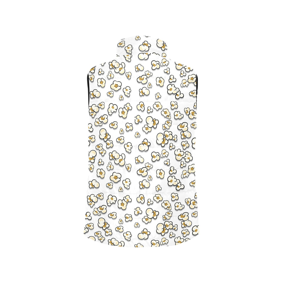 Popcorn Pattern Print Design 04 Women's Padded Vest