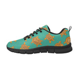 Sea Turtle Tribal Aboriginal Pattern Men's Sneakers Black