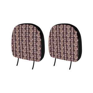 Snail Pattern Print Design 03 Car Headrest Cover