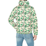 Giraffe Pattern Print Design 02 Men's Padded Hooded Jacket(ModelH42)