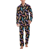 Skate Board Pattern Print Design 04 Men's Long Pajama Set