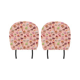 Cake Pattern Pokka dot Background Car Headrest Cover