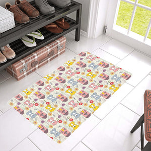 Teddy Bear Pattern Print Design 04 Doormat