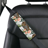 Bengal Tiger Hibicus Pattern Car Seat Belt Cover