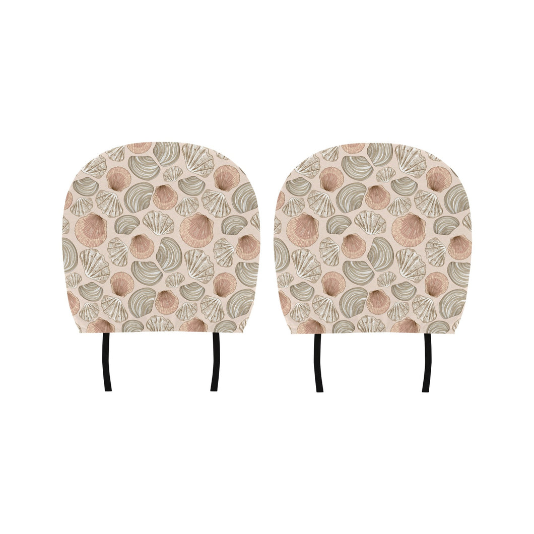 Shell Pattern Background Car Headrest Cover