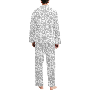 Gear Pattern Print Design 03 Men's Long Pajama Set