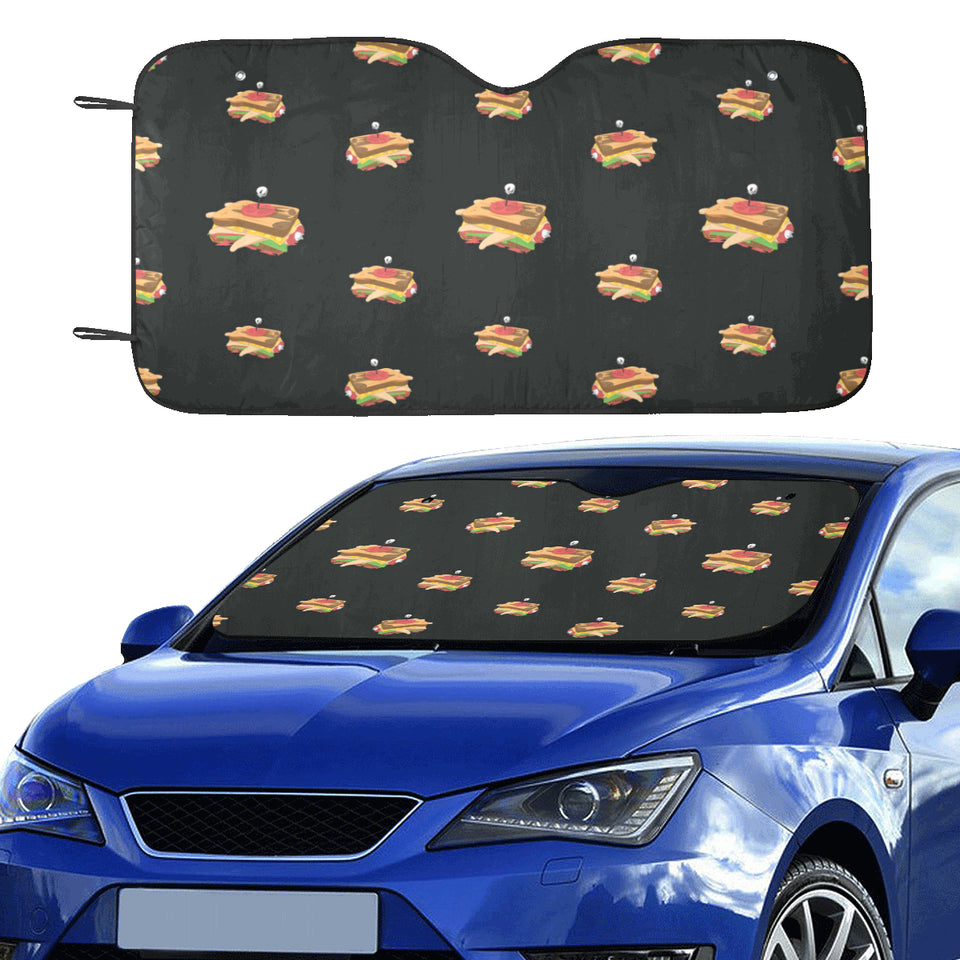 Sandwich Pattern Print Design 03 Car Sun Shade