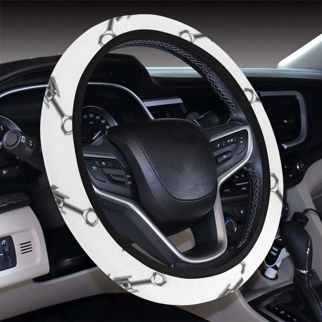 Engine Piston Pattern Print Design 02 Car Steering Wheel Cover