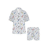 Surfboard Pattern Print Design 01 Women's V-Neck Short Pajama Set