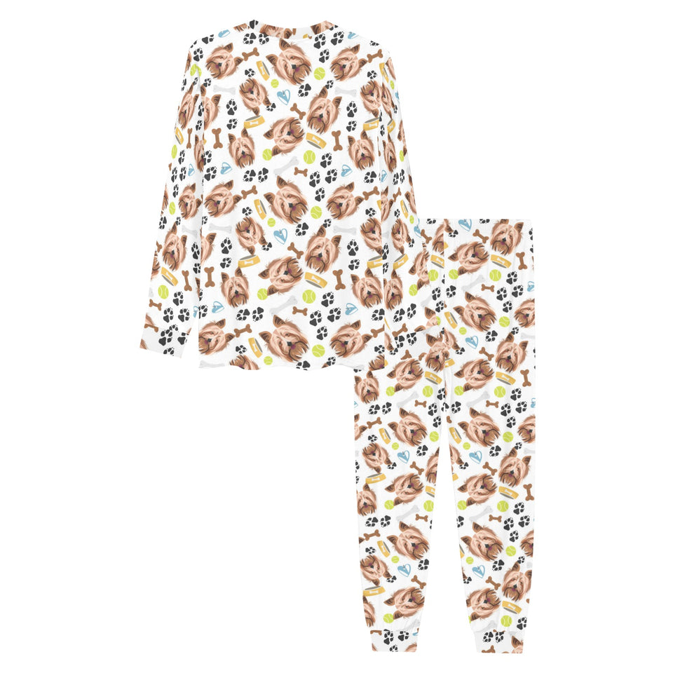 Yorkshire Terrier Pattern Print Design 05 Men's All Over Print Pajama