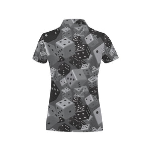 Dice Pattern Print Design 05 Women's All Over Print Polo Shirt