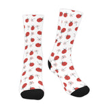 Ladybug Pattern Print Design 04 Crew Socks