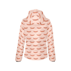 Sausage Pattern Print Design 01 Women's Padded Hooded Jacket