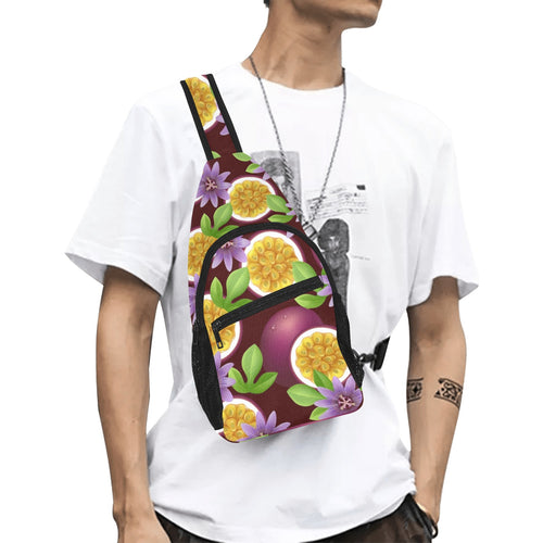 Passion Fruit Sliced Pattern All Over Print Chest Bag