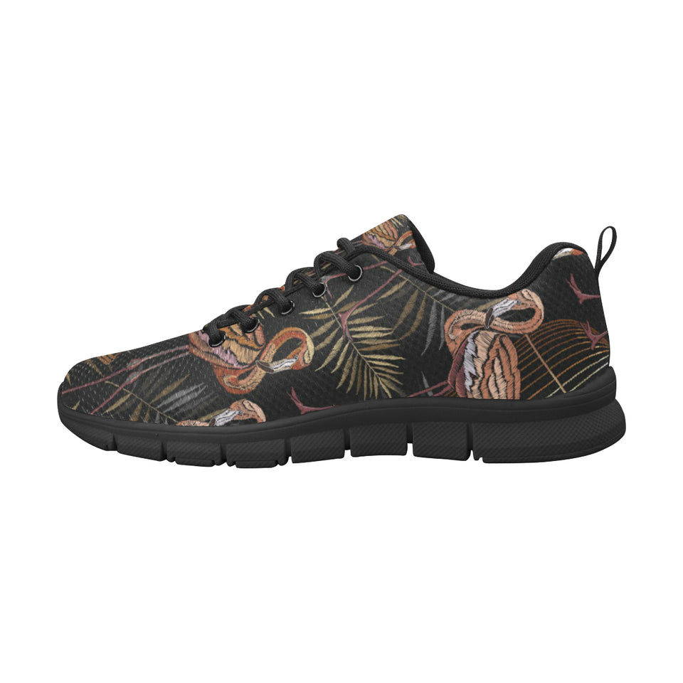 Flamingo Pattern Background Men's Sneakers Black