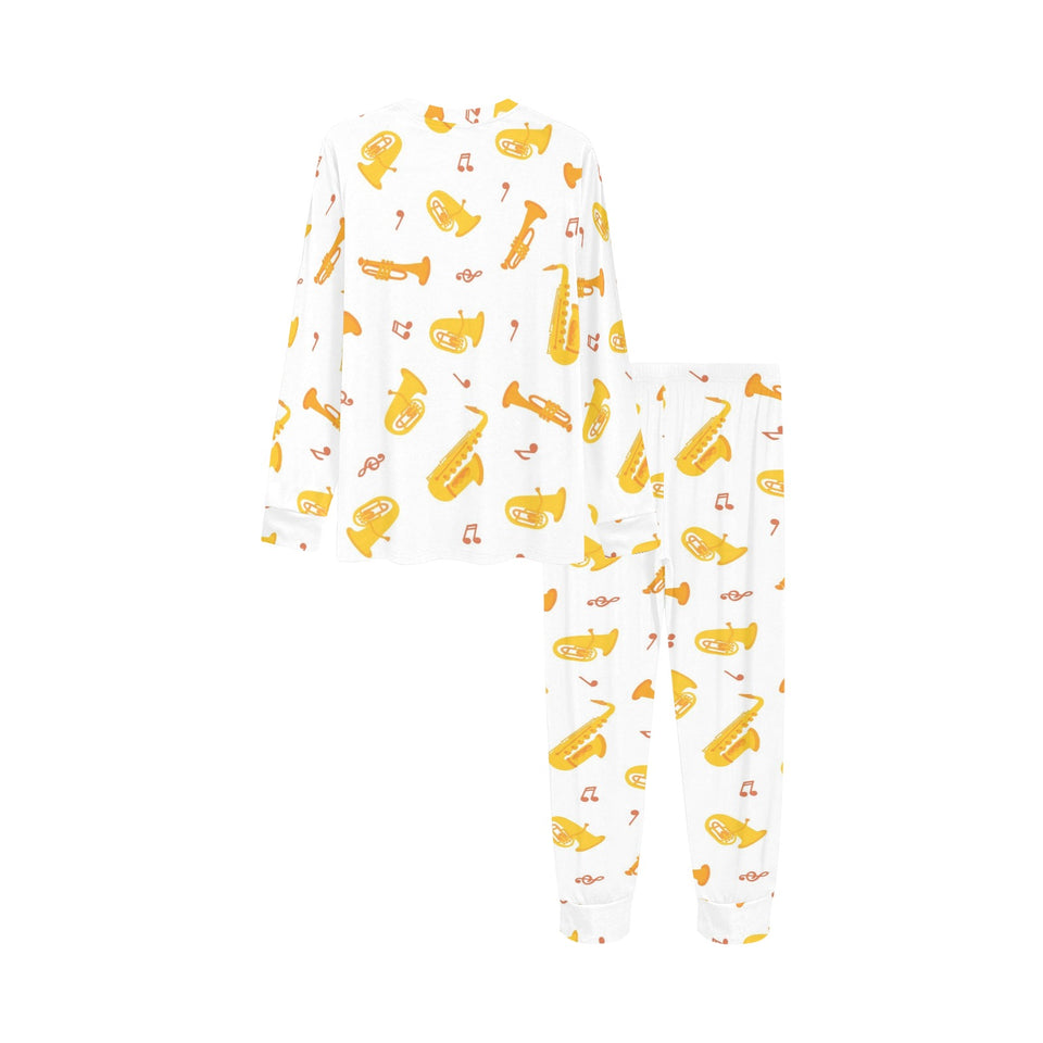 Saxophone Pattern Theme Kids' Boys' Girls' All Over Print Pajama Set