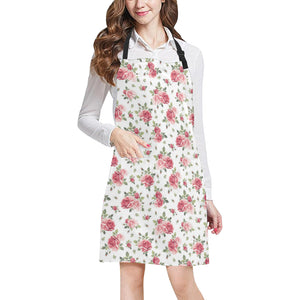 Rose Pattern Print Design 02 Adjustable Apron