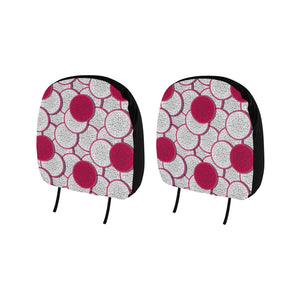 Sliced Dragon Fruit Pattern Car Headrest Cover