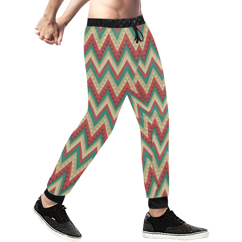 Zigzag Chevron Pattern Unisex Casual Sweatpants