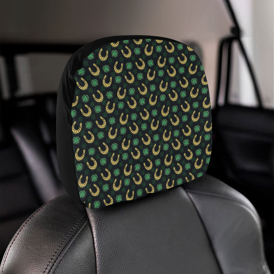 Horseshoes Pattern Print Design 04 Car Headrest Cover