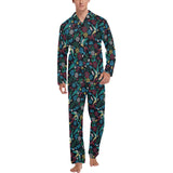 Swallow Pattern Print Design 04 Men's Long Pajama Set