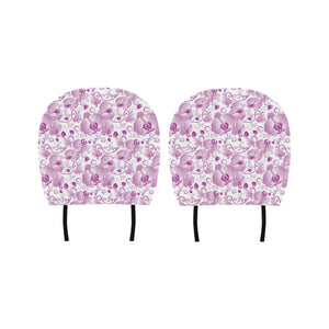 Orchid Pattern Car Headrest Cover