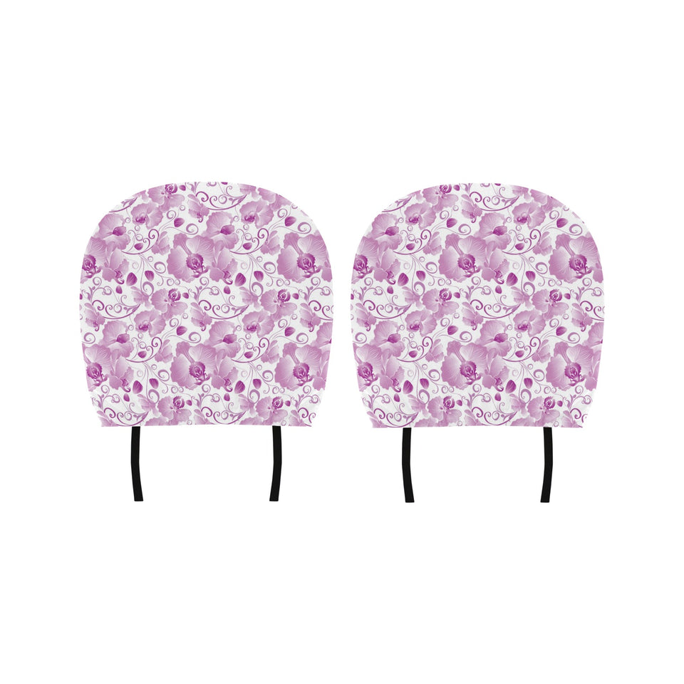 Orchid Pattern Car Headrest Cover