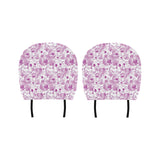 Orchid Pattern Car Headrest Cover