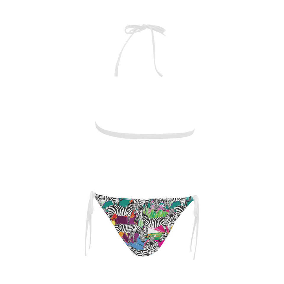 Zebra Colorful Pattern Sexy Bikinis Two-Pieces Swimsuits