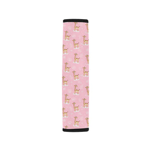 Giraffe Pattern Print Design 01 Car Seat Belt Cover