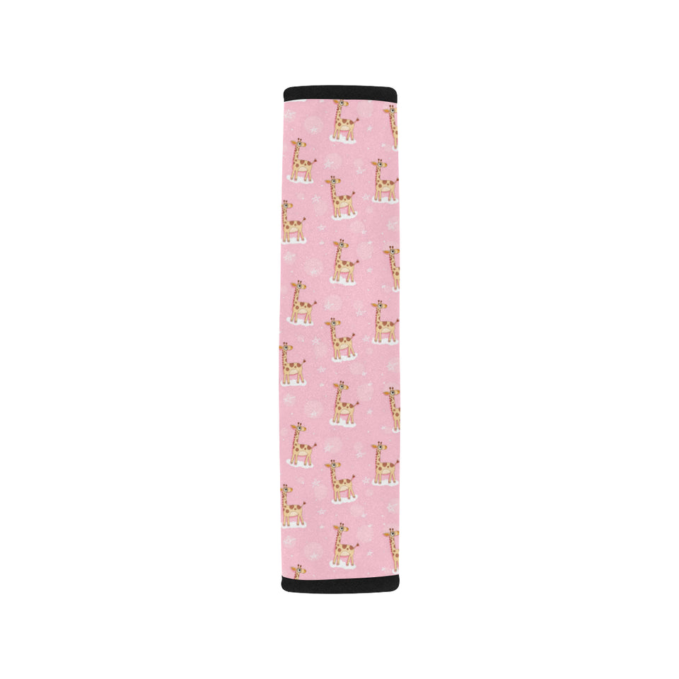 Giraffe Pattern Print Design 01 Car Seat Belt Cover