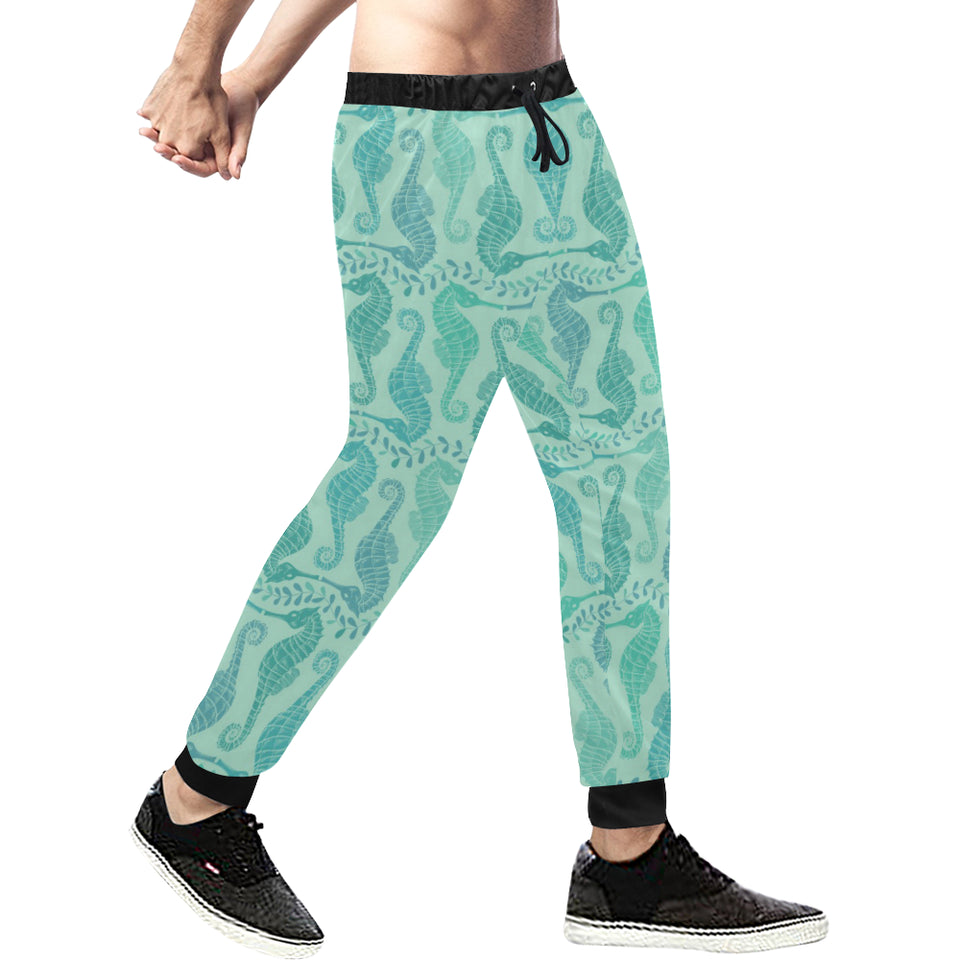 Seahorse Green Pattern Unisex Casual Sweatpants