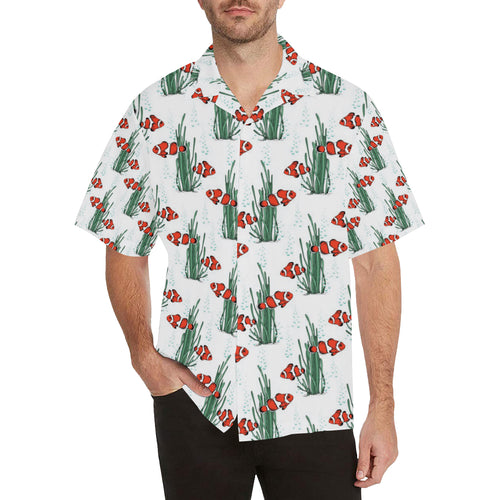 Clown Fish Pattern Print Design 03 Men's All Over Print Hawaiian Shirt (Model T58)