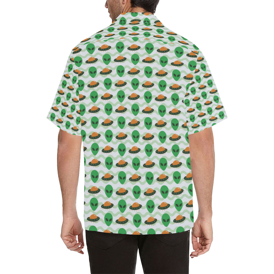 Alien Pattern Print Design 02 Men's All Over Print Hawaiian Shirt (Model T58)