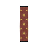 Sun Pattern Red Background Car Seat Belt Cover