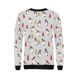 Penguin Christmas Tree Pattern Women's Crew Neck Sweatshirt