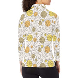 Potato Chips Pattern Print Design 02 Women's Long Sleeve Polo Shirt