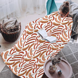 Sausage Pattern Print Design 05 Blanket Robe with Sleeves