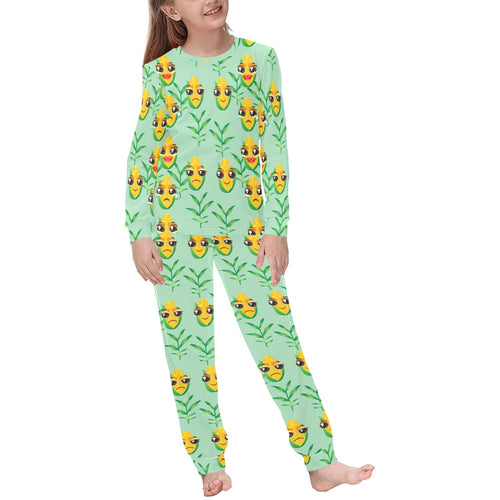 Corn Pattern Print Design 05 Kids' Boys' Girls' All Over Print Pajama Set