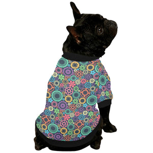 Gear Pattern Print Design 02 All Over Print Pet Dog Round Neck Fuzzy Shirt