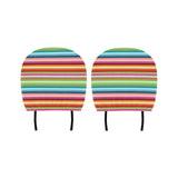 Rainbow Pattern Car Headrest Cover